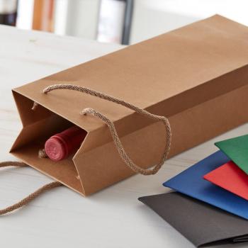 Geschenktüte "Natur" für eine Flasche Wein oder Sekt